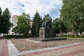 The monument to the major Russian satirist of the 19th century Saltykov-Shchedrin in the city of Tver, Russia. Royalty Free Stock Photo